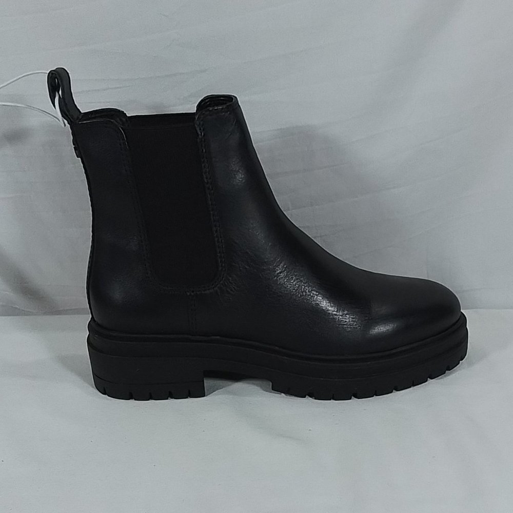 Women's Steve Madden Chelsea Leather Pull-On Boot-Black-Various Sizes-NWT - Picture 3 of 7
